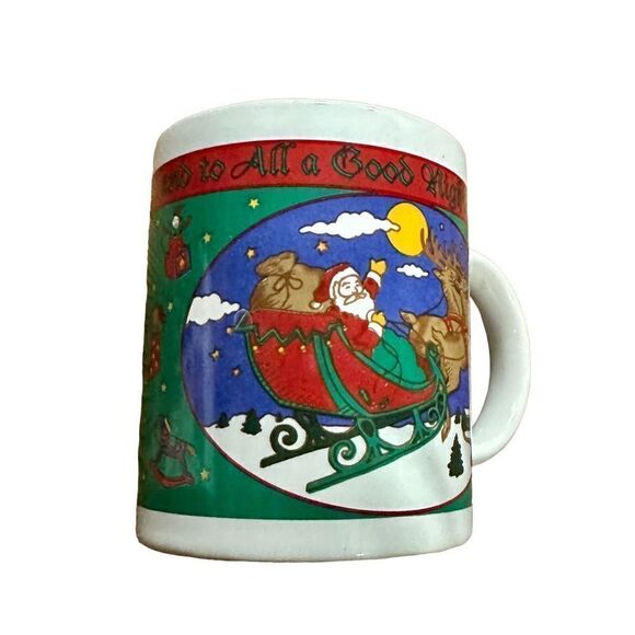 Vintage Riviera Van Beers Signature Set of 4 Mugs Night Before Christmas 11 oz. - Picture 12 of 13